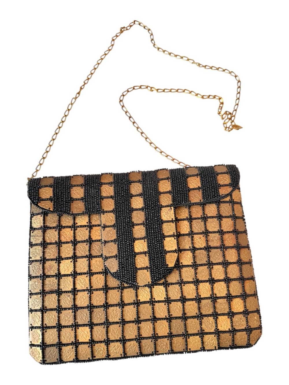 Akira Beaded  And Metal Handbag Rare